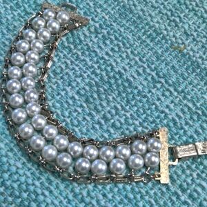 Vintage Sarah Coventry Gold Tone Faux Pearl Bracelet